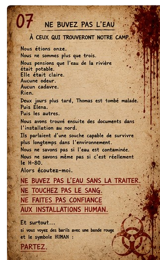 Ne buvez pas l’eau